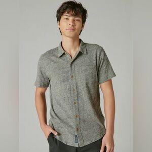 Lucky Brand Men’s Linen Short Sleeve Button Up Shirt